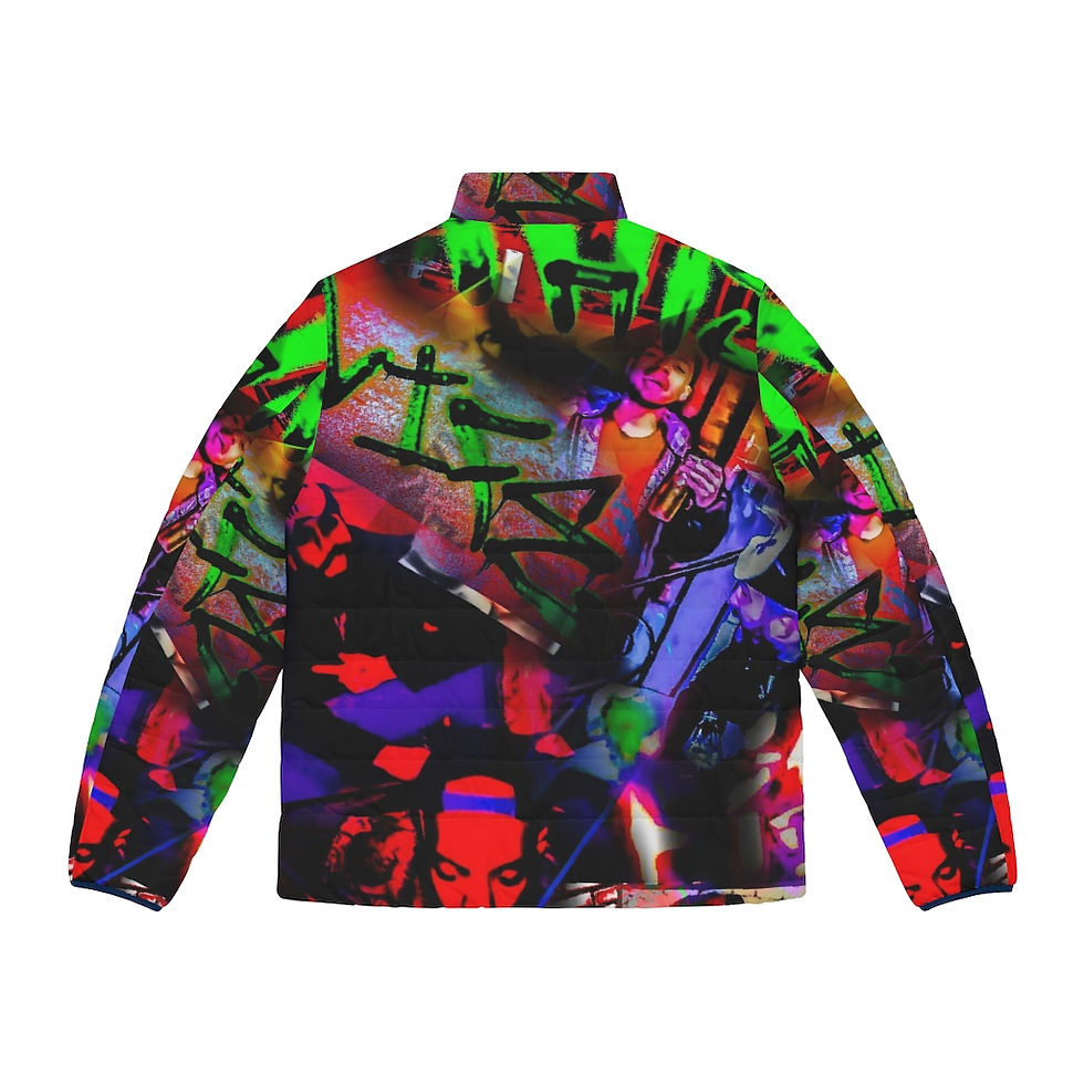 Thumbnail: This Life Men's Puffer Jacket (AOP)