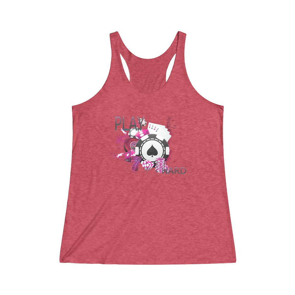 Thumbnail: Playing Cards Women's Tri-Blend Racerback Tank