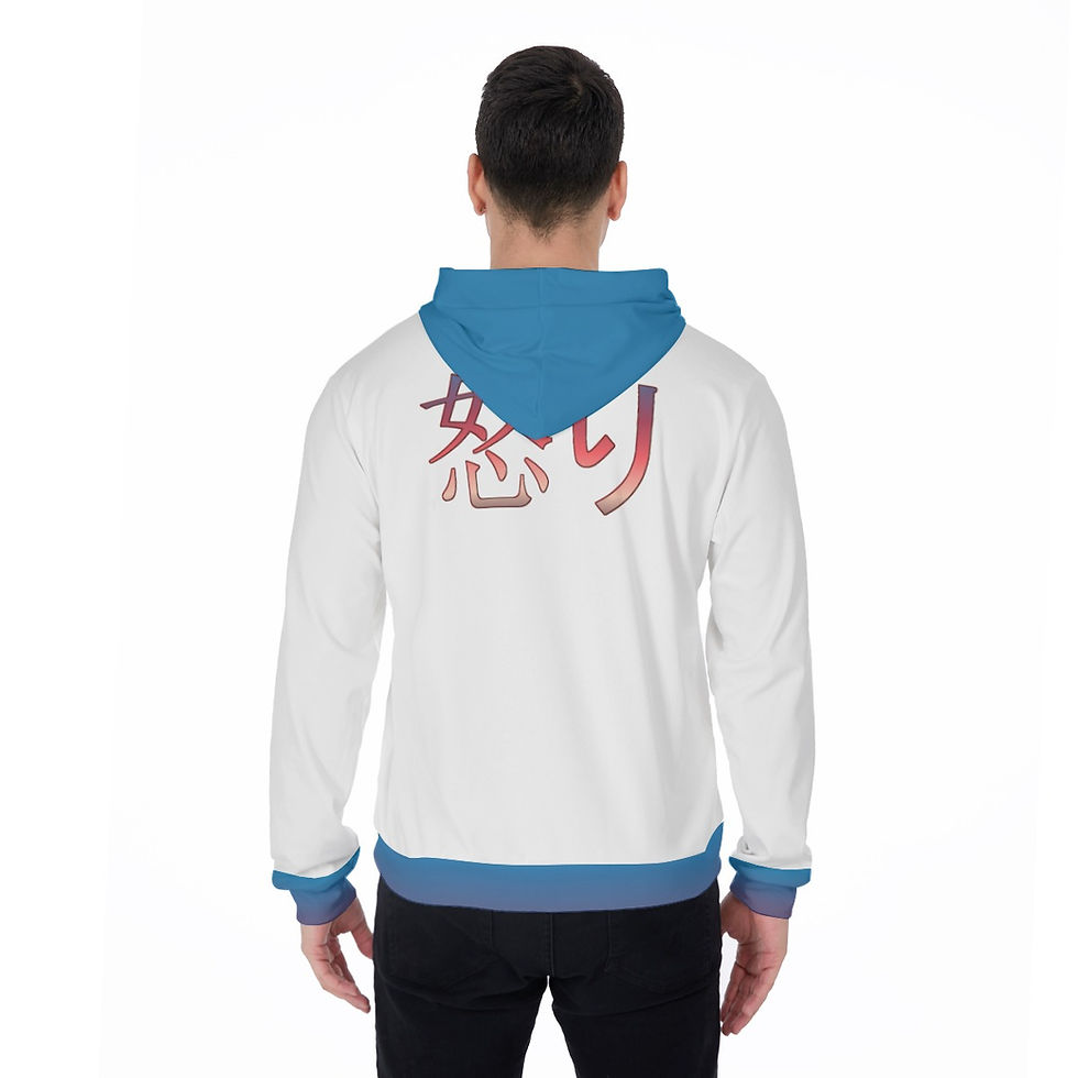 Thumbnail: White Tiger Aqua Unisex Mirco Fleece Hoodie