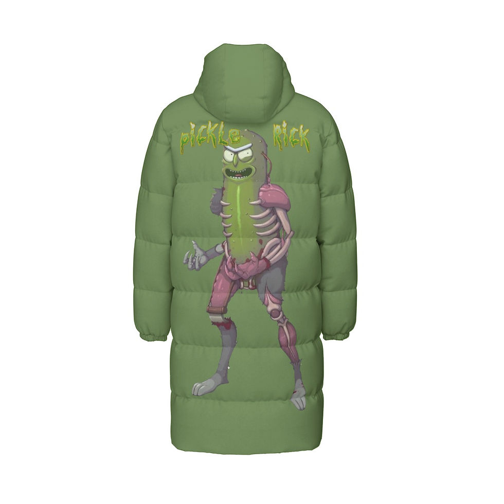 Thumbnail: Pickle Rick Unisex Long Winter Coat