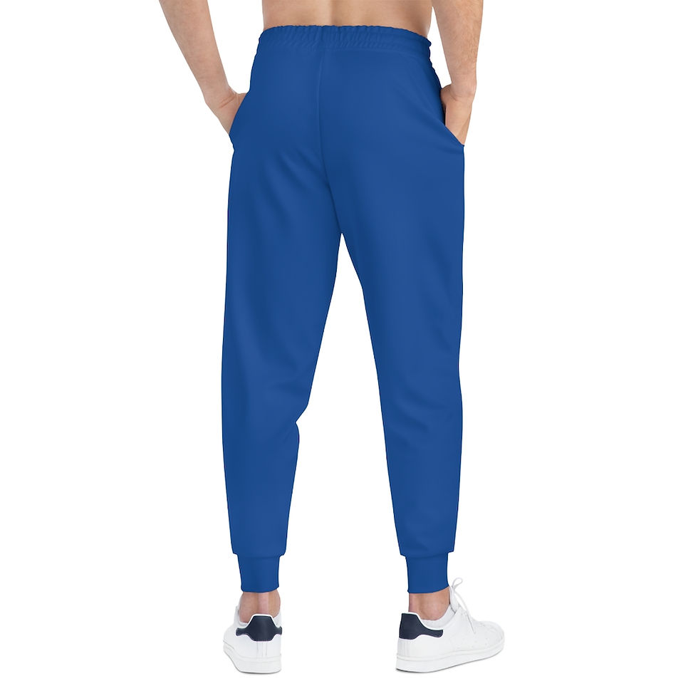 Thumbnail: Unisex Blue Gangsta Athletic Joggers (AOP)