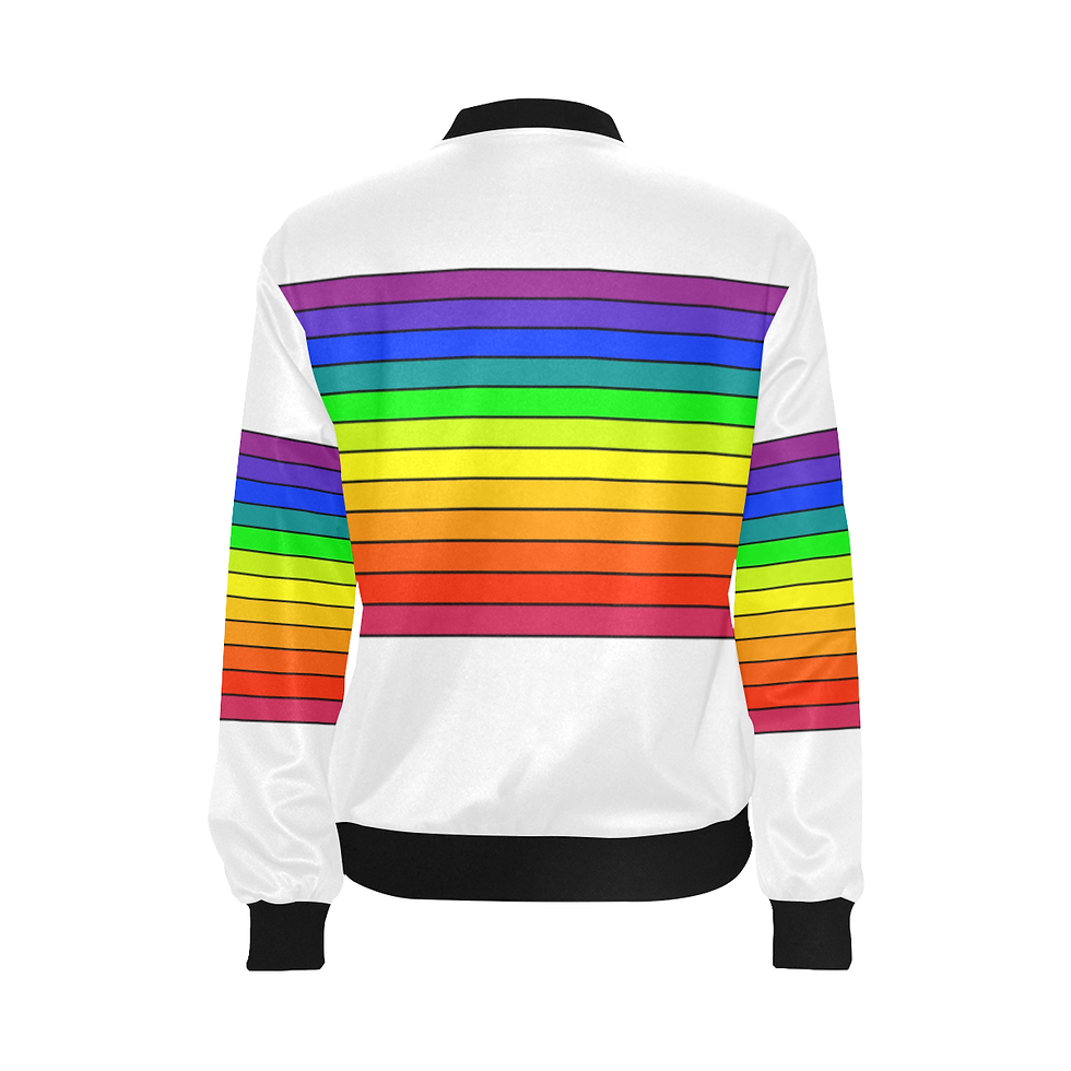 Thumbnail: Colors Band Bomber Jacket for Women All Over Print Bomber Jacket for Women (Mode