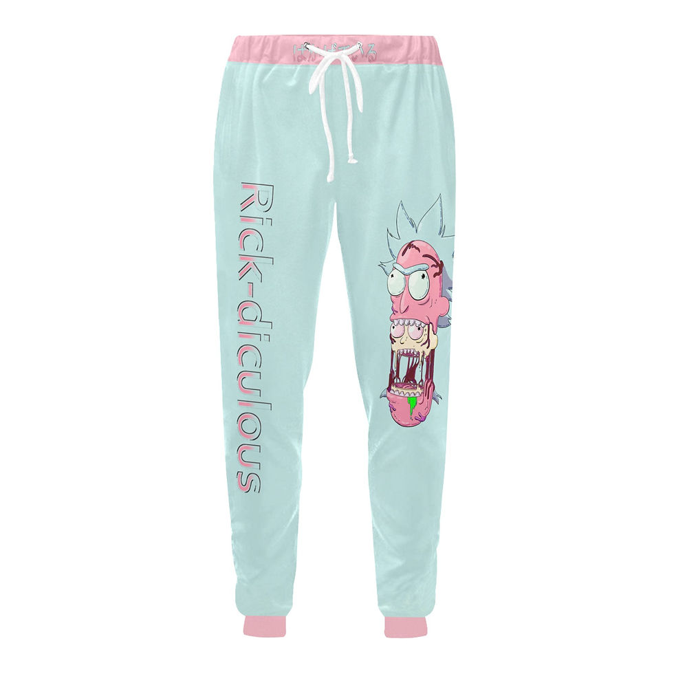 Thumbnail: Rick-diculousness Unisex Casual Sweatpants (Model L11)