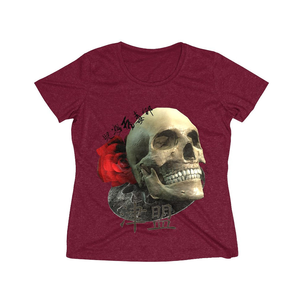 Thumbnail: Hustler Skull Women's Heather Wicking Tee