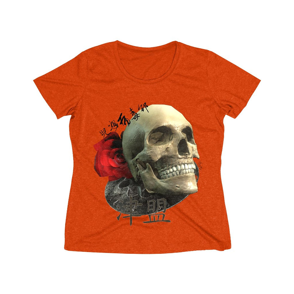 Thumbnail: Hustler Skull Women's Heather Wicking Tee