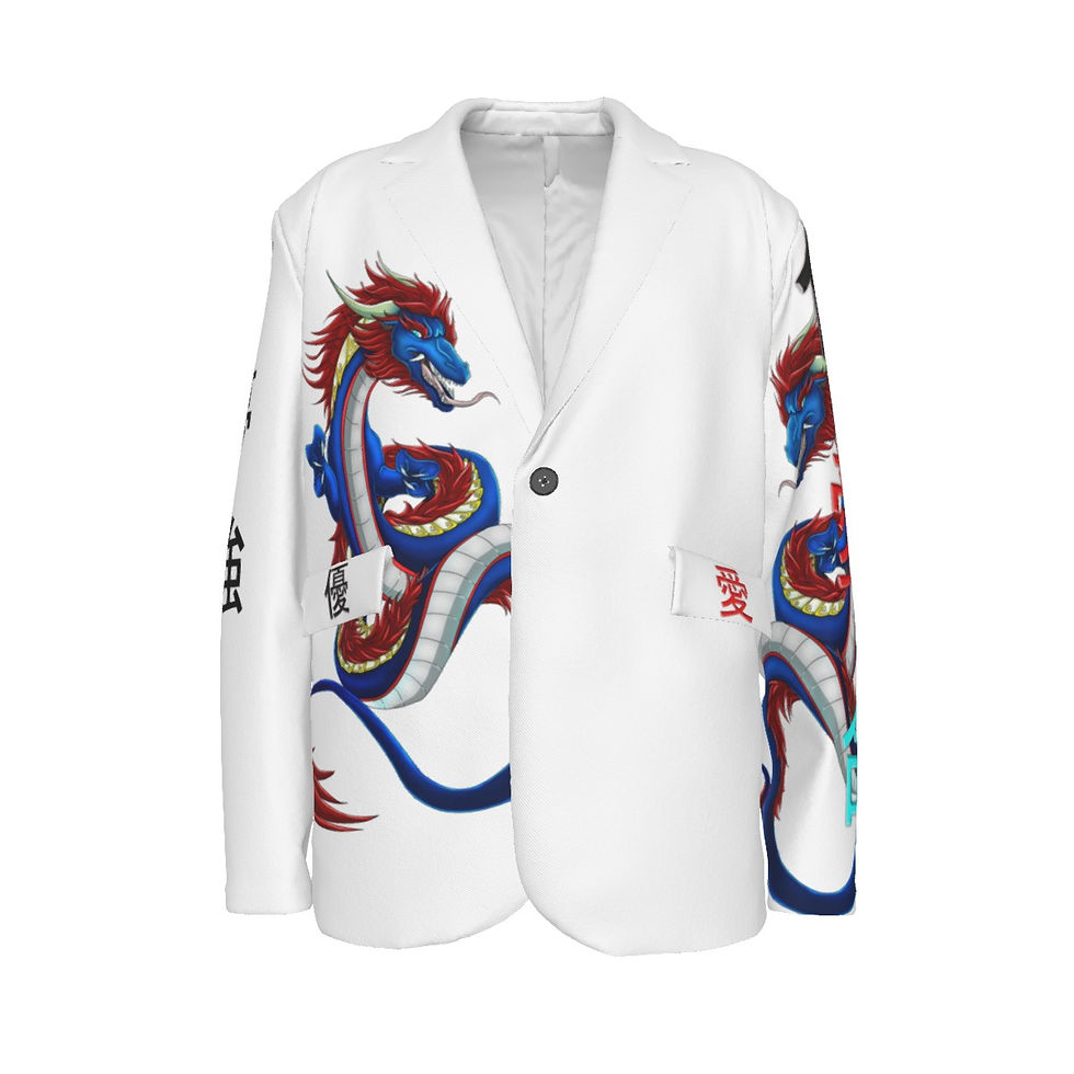 Think Dream Strength Men's Casual Flat Lapel Collar Blazer