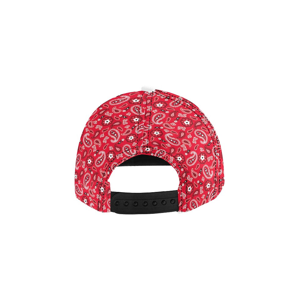 Thumbnail: Red Gang All Over Print Snapback Hat D