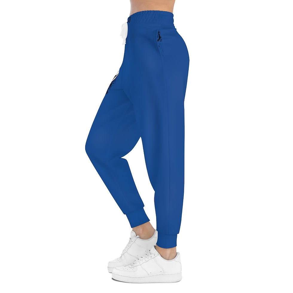 Thumbnail: Unisex Blue Gangsta Athletic Joggers (AOP)