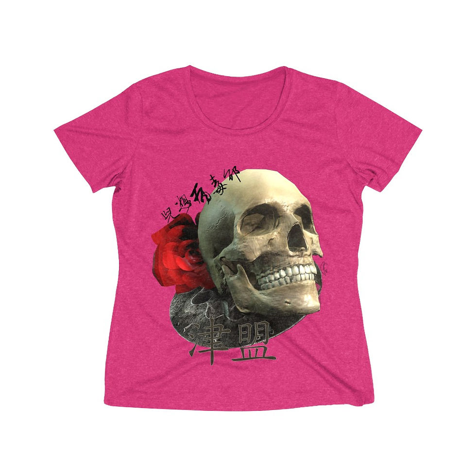 Thumbnail: Hustler Skull Women's Heather Wicking Tee