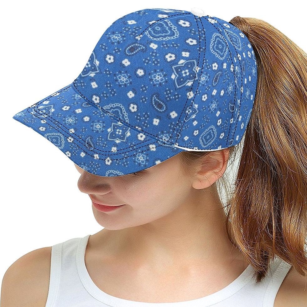Thumbnail: Blue Gang All Over Print Snapback Hat D