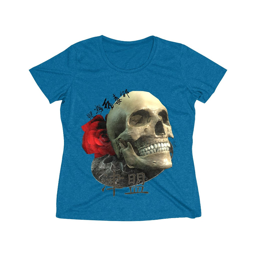 Thumbnail: Hustler Skull Women's Heather Wicking Tee
