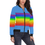 Thumbnail: Colors Band Bomber Jacket for Women All Over Print Bomber Jacket for Women Mach 