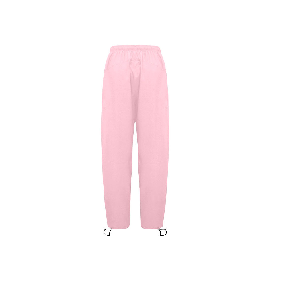 Thumbnail: Pink Flowered Women's Quick Dry Cargo Sweatpants (Model L65)