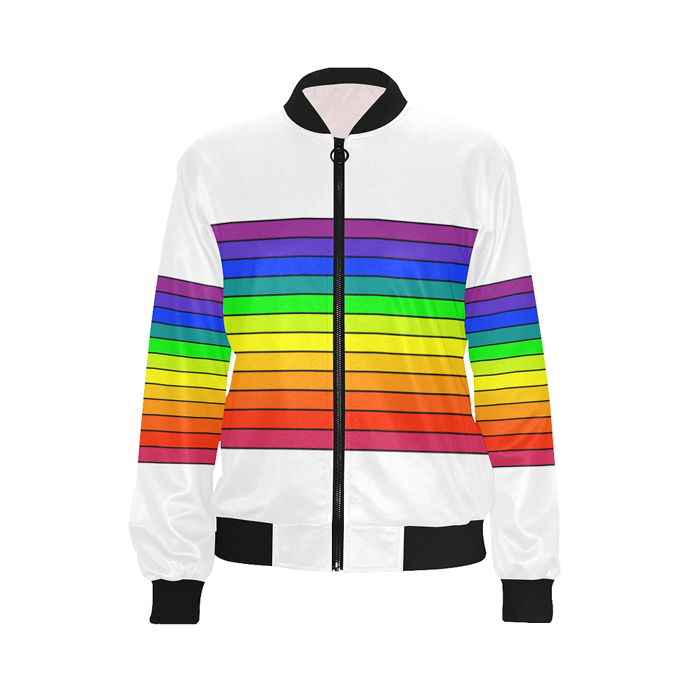 Thumbnail: Colors Band Bomber Jacket for Women All Over Print Bomber Jacket for Women (Mode
