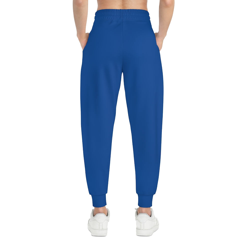 Thumbnail: Unisex Blue Gangsta Athletic Joggers (AOP)