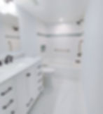 Hers shower and vanity