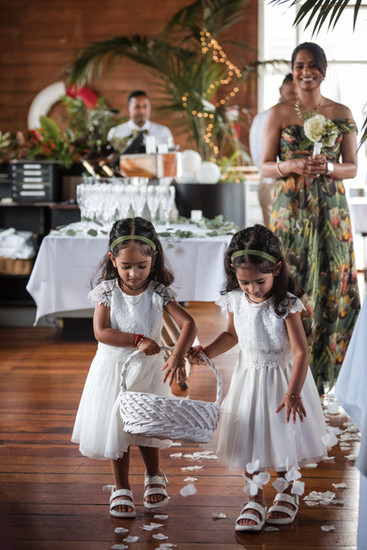 Flower girls at Dockside