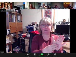 Signing at Virtual Coffee Break