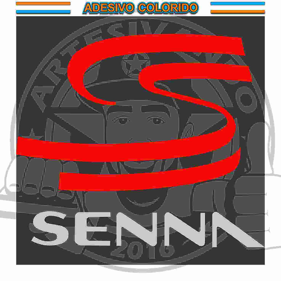 Miniatura: T196-Adesivo Ayrton Senna