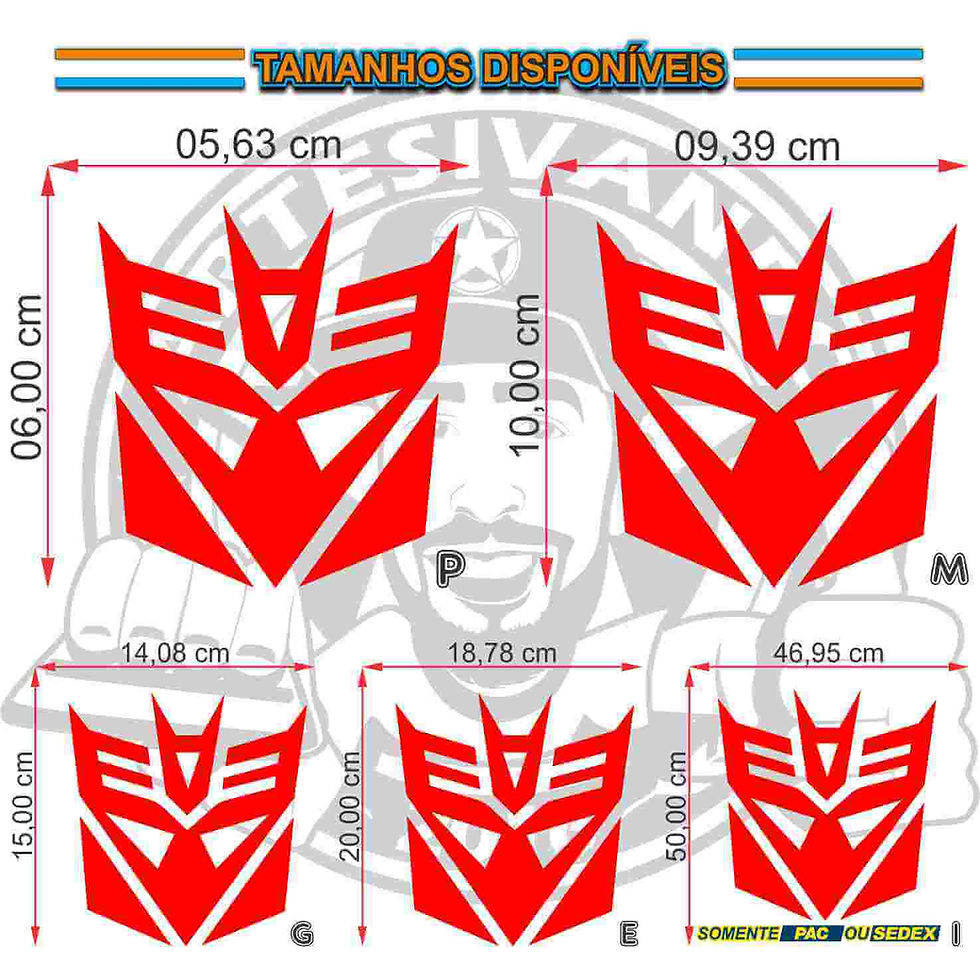 Miniatura: P33-Adesivo Transformers Decepticons