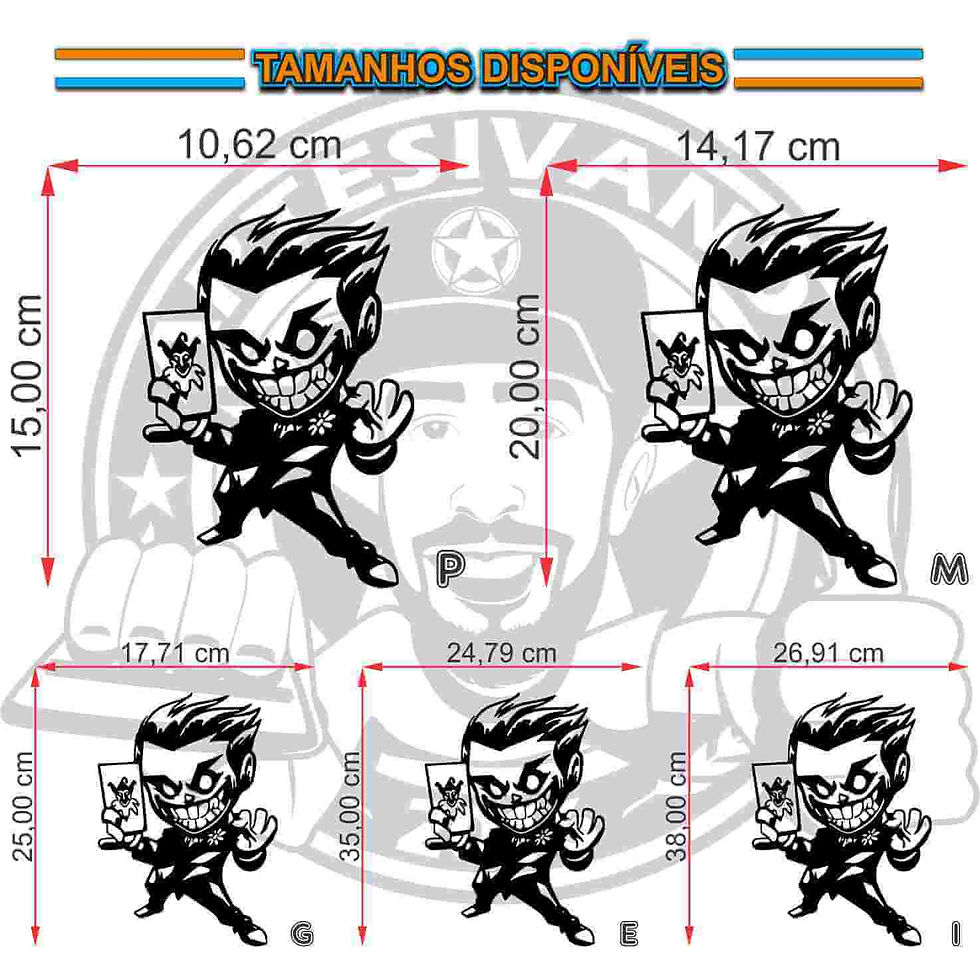 Miniatura: P62-Adesivo Coringa