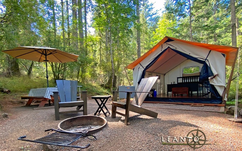 Luxury glamping on a secluded San Juan island