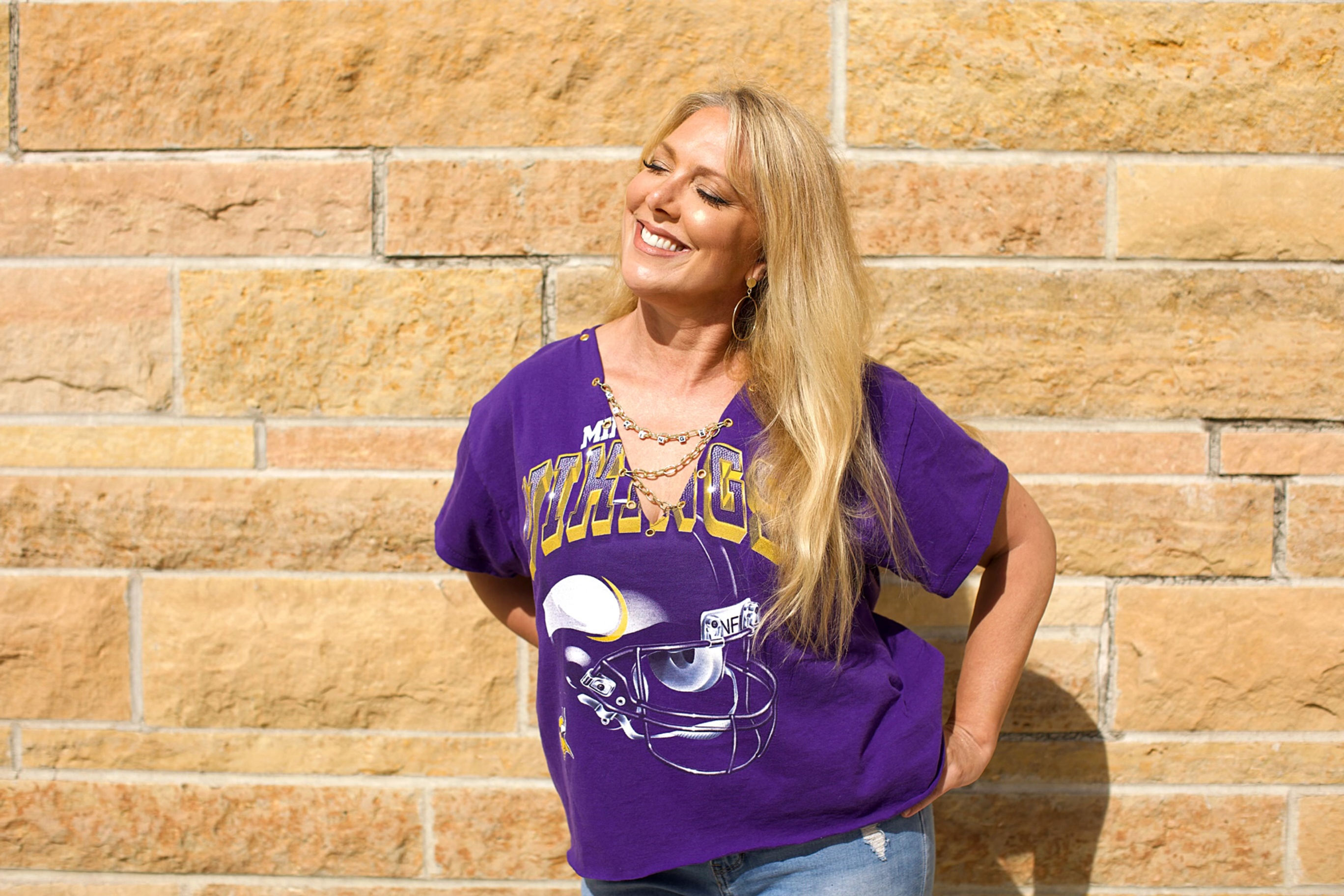 Purple Vikings Chained Shirt