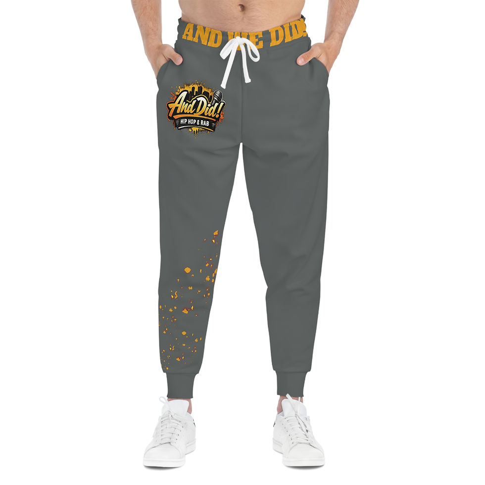 縮圖：And Did! Dark Grey (Golden) Athletic Joggers