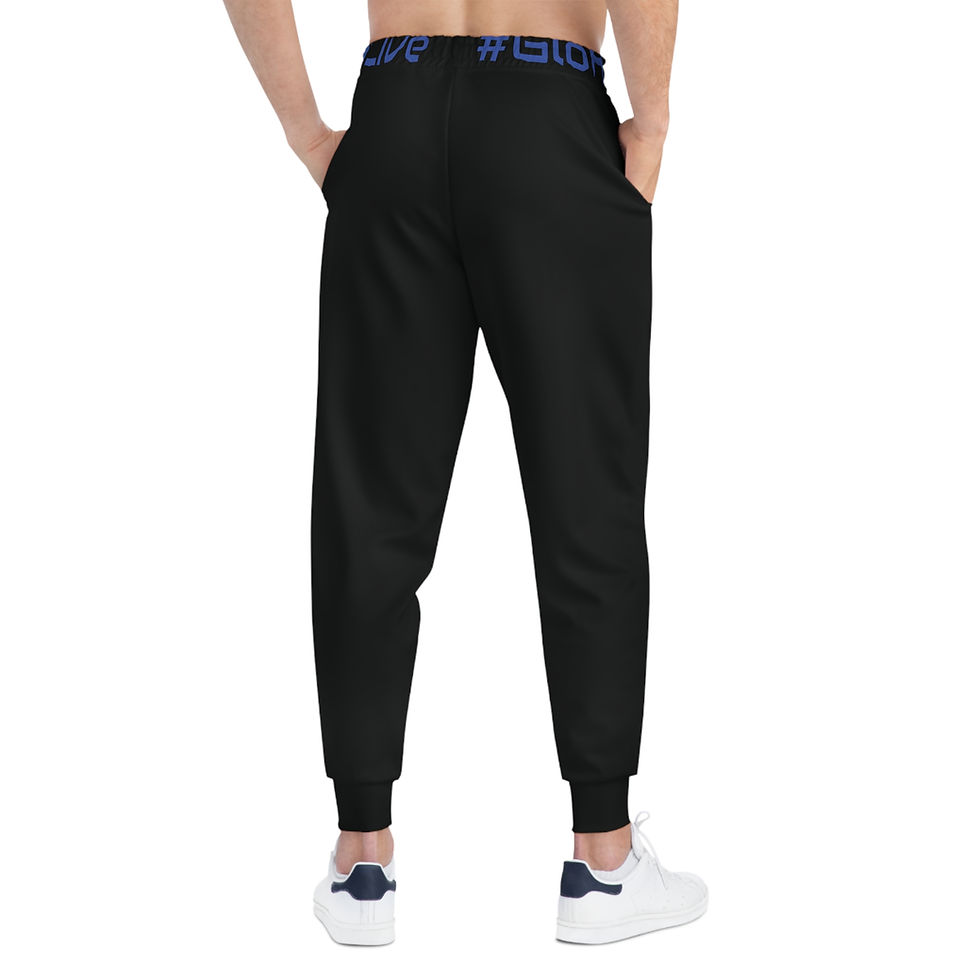 Miniatura: Black/Purple/Blue Athletic Joggers (AOP)