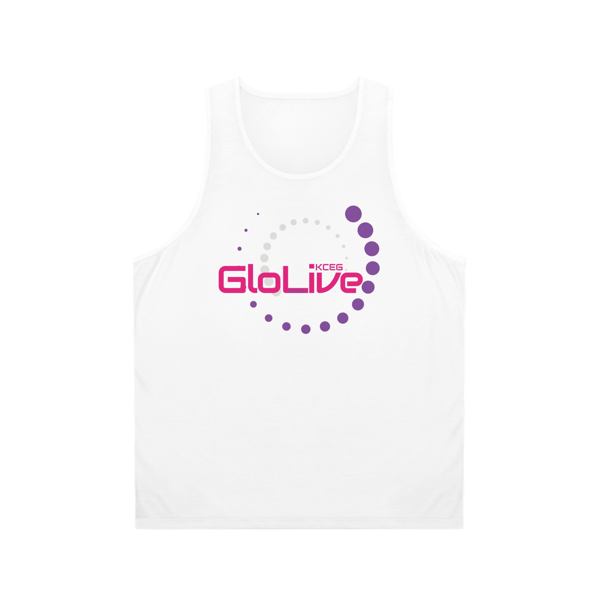 White/Pink/Purple Unisex Tank Top (AOP)