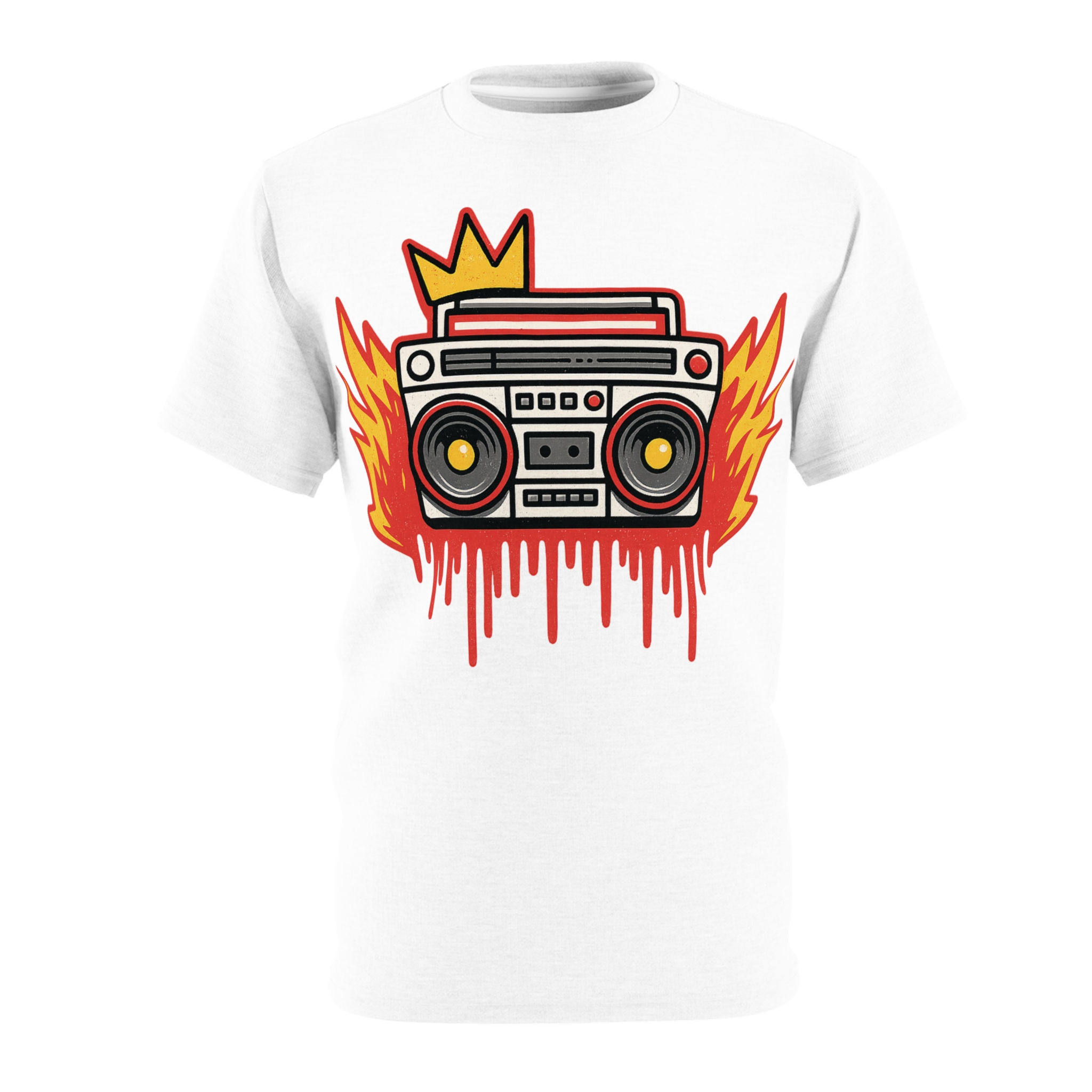 Trap'd BoomBox Heat Tee White