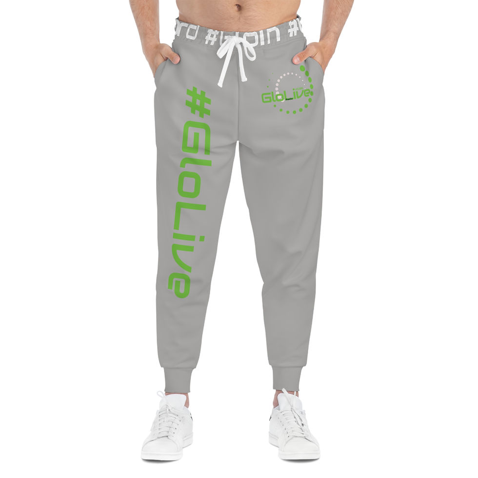 Miniaturbild: Light Grey Athletic Joggers (AOP)