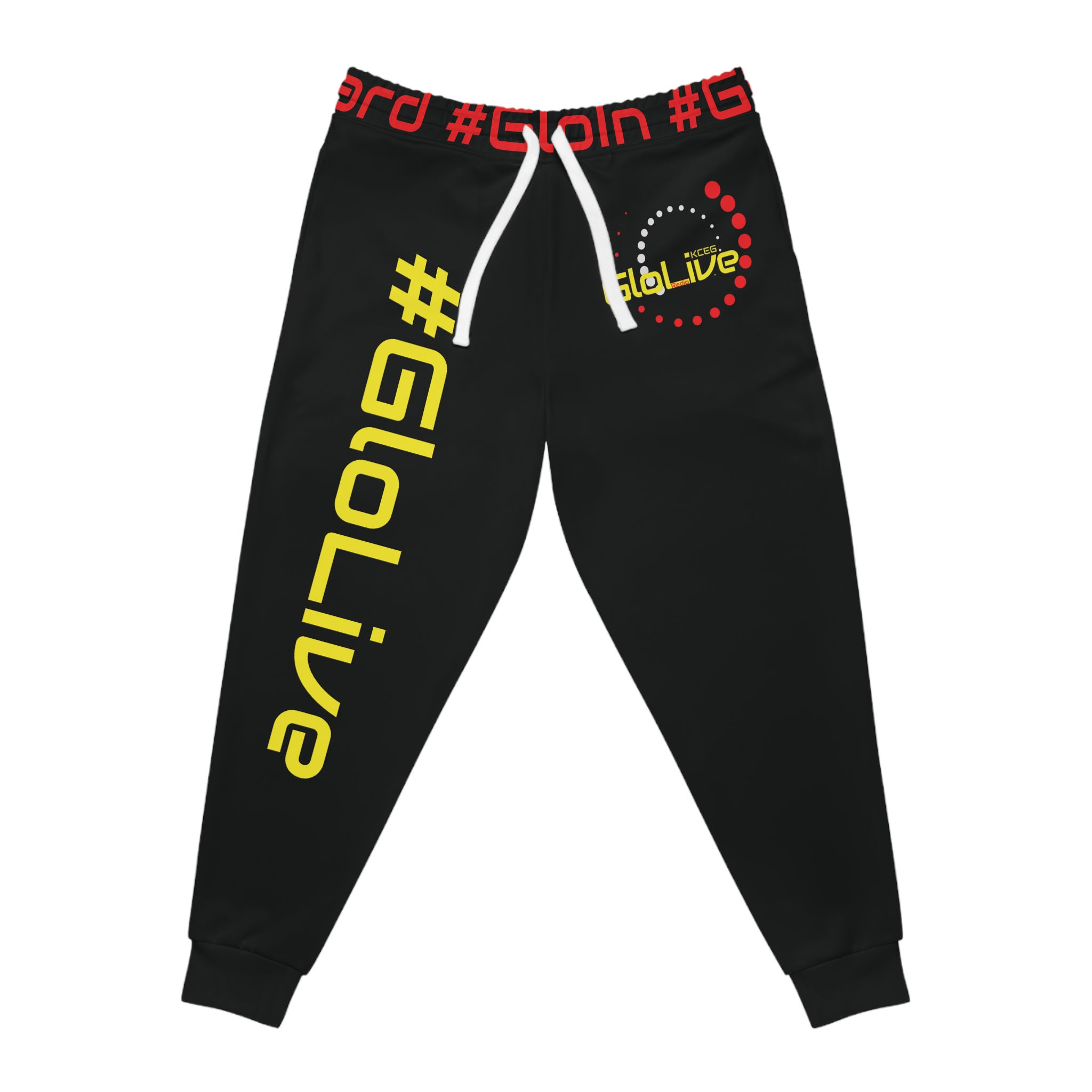 Black/Yellow/Red Athletic Joggers (AOP)