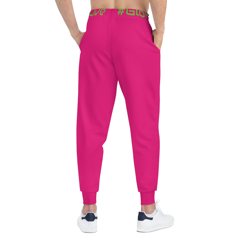 Miniatura: Pink/Green Athletic Joggers (AOP)