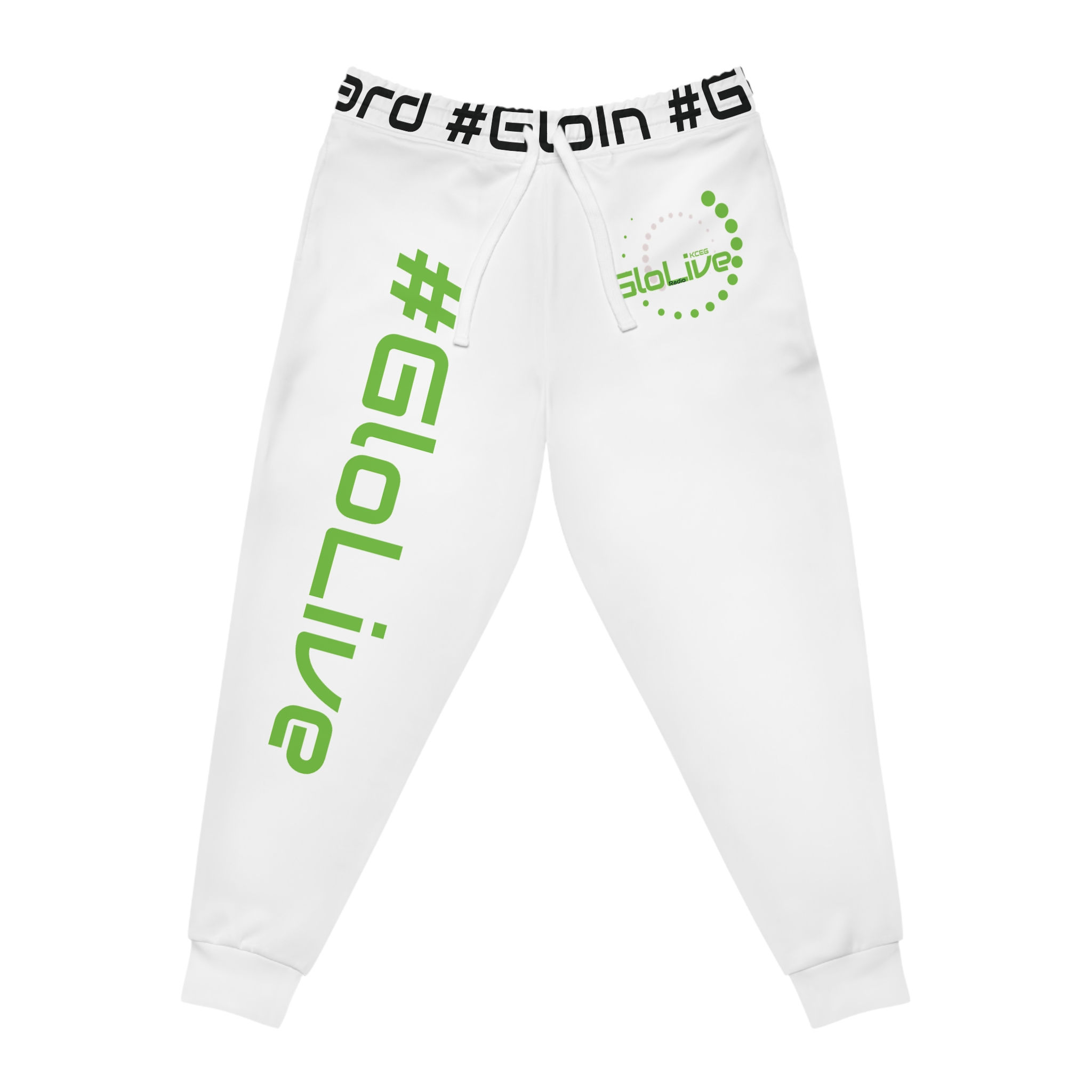 White/Green Athletic Joggers (AOP)