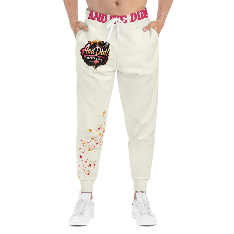 섬네일: And Did! Ivory (Pink) Athletic Joggers