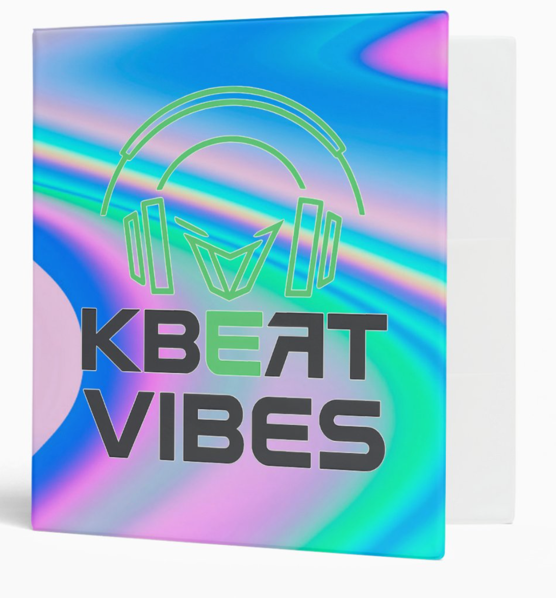 KBeat Vibes Holographic 3 Ring Binder