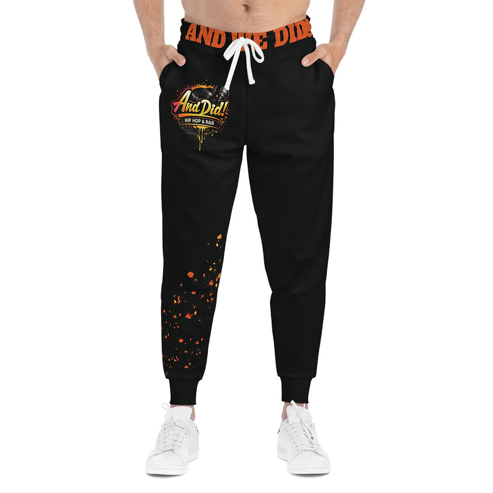 Miniatura: And Did! Black (Burnt Orange) Athletic Joggers