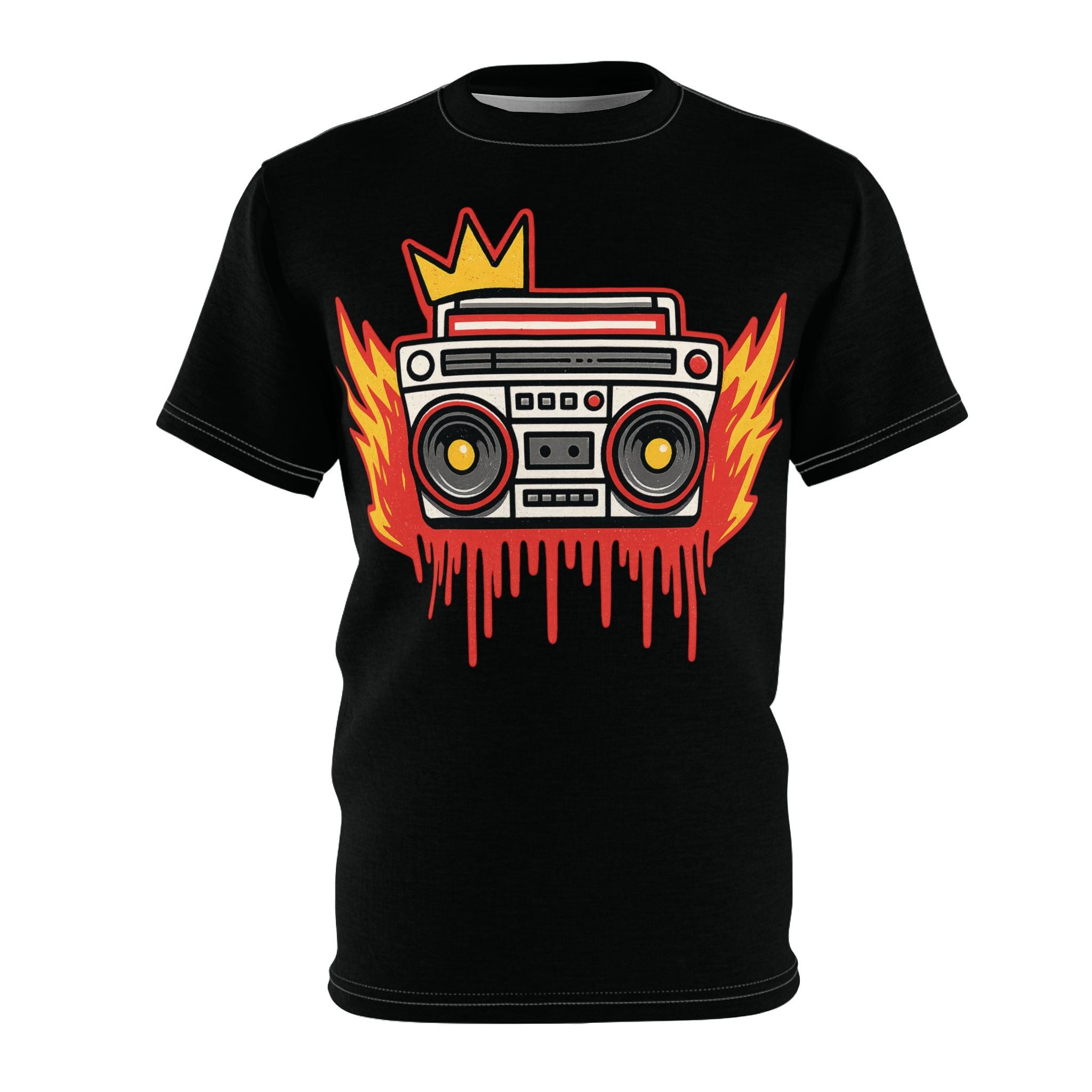 Trap'd BoomBox Heat Tee Black