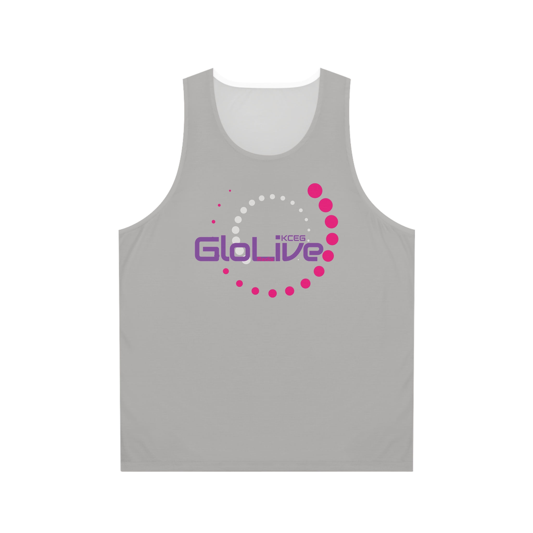 Light Grey/Purple/Pink Unisex Tank Top (AOP)