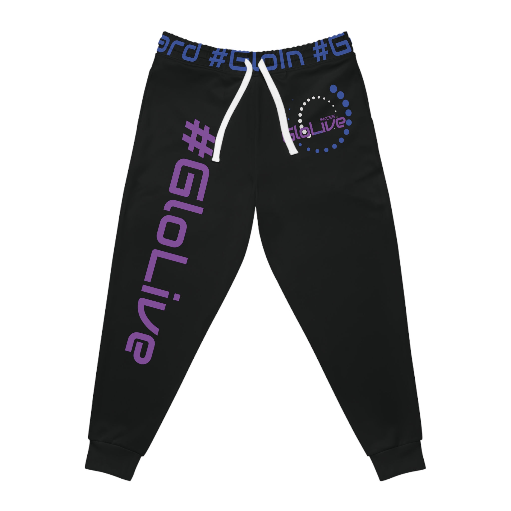 Black/Purple/Blue Athletic Joggers (AOP)