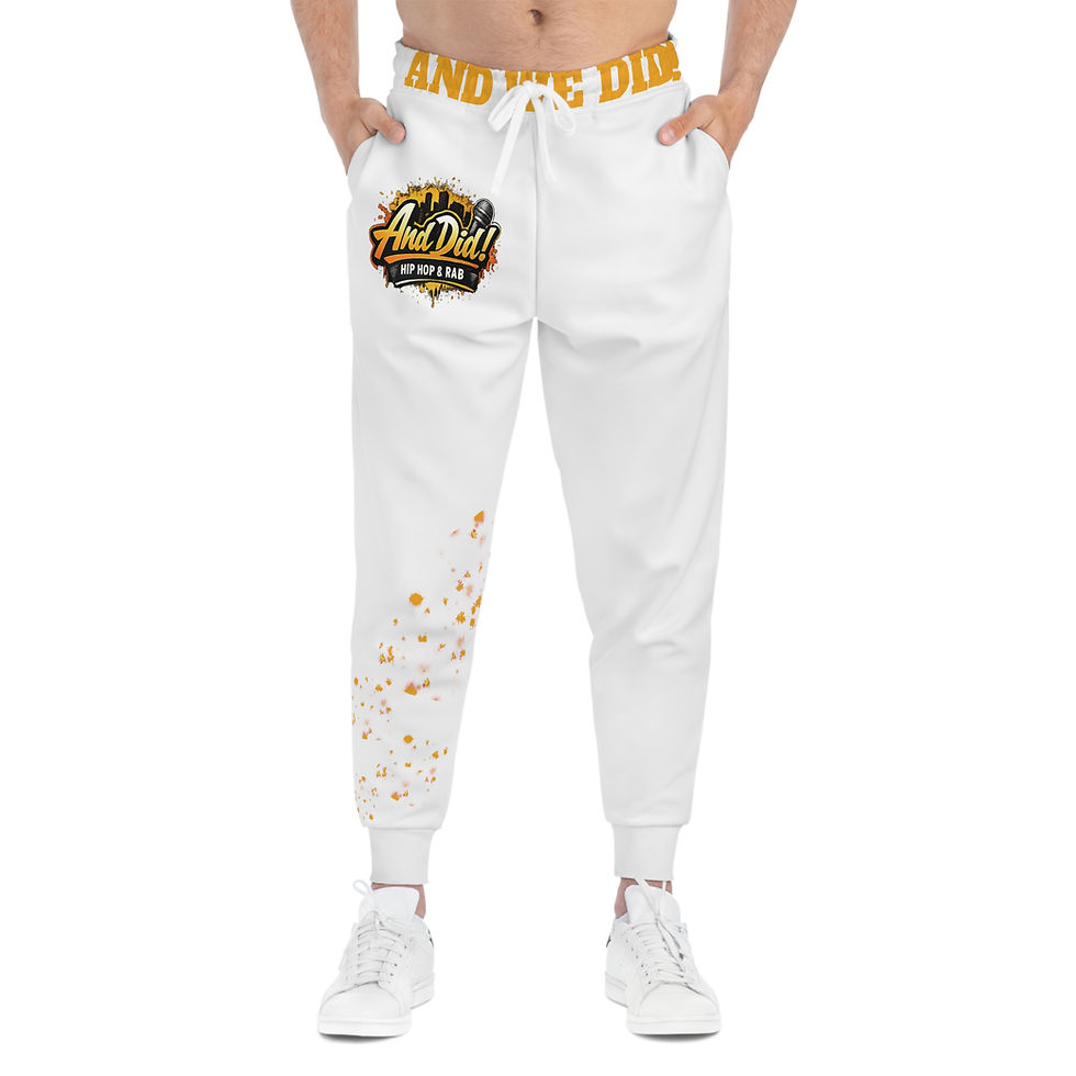 섬네일: And Did! White (Golden) Athletic Joggers