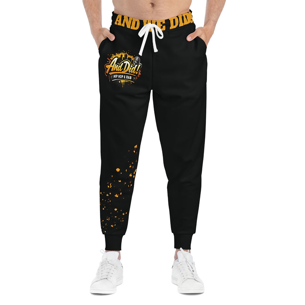 Miniatura: And Did! Black (Golden) Athletic Joggers