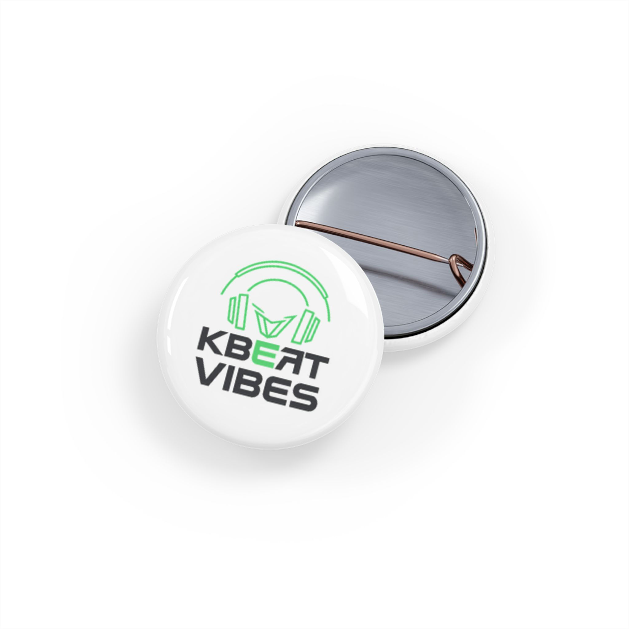 Kbeat Vibes White Round Pins