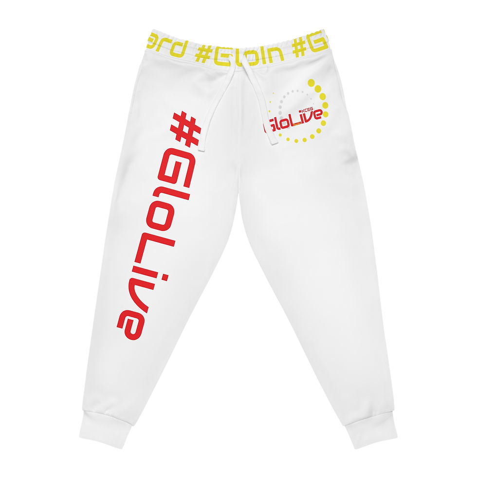 White/Red/Yellow Athletic Joggers (AOP)