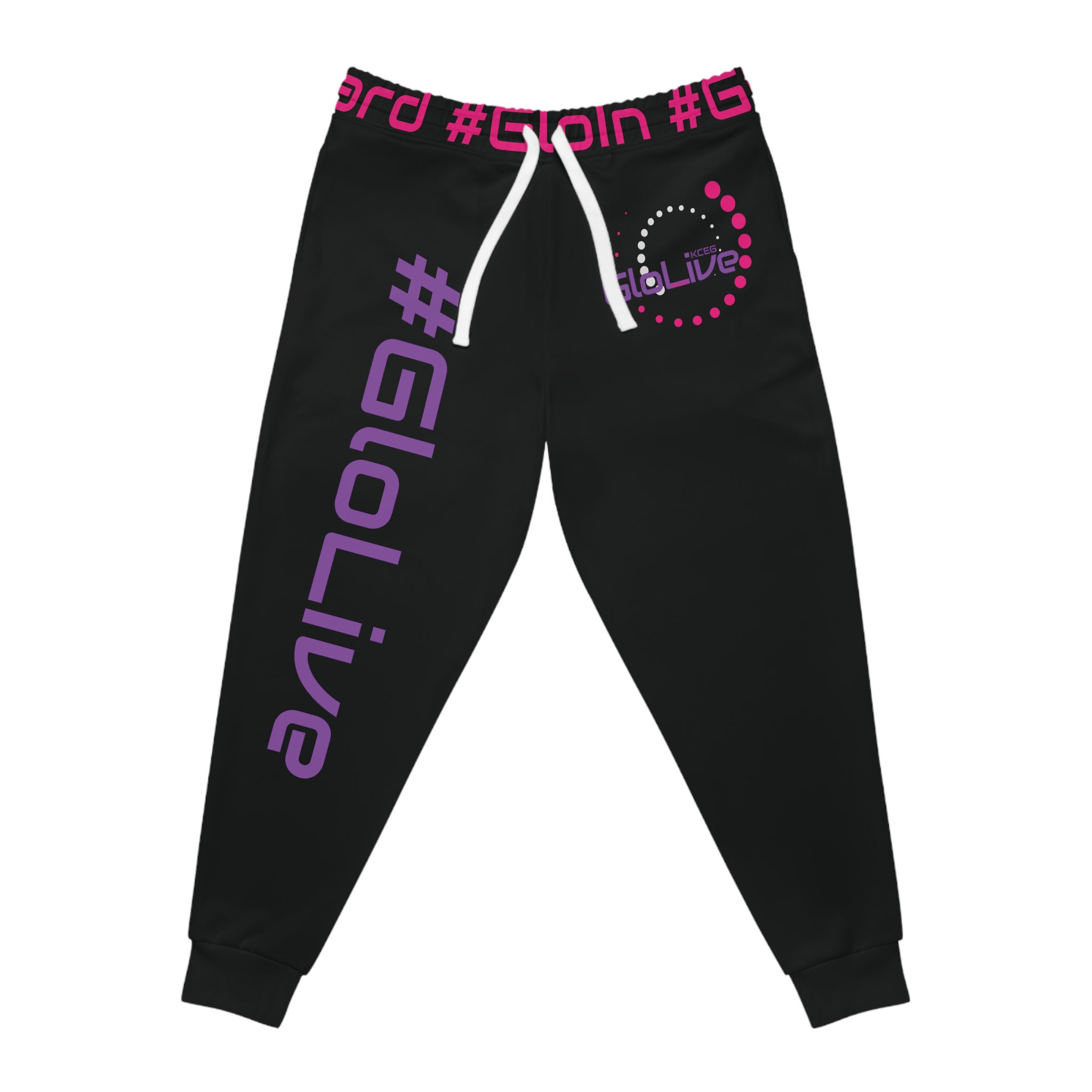 Black/Purple/Pink Athletic Joggers (AOP)