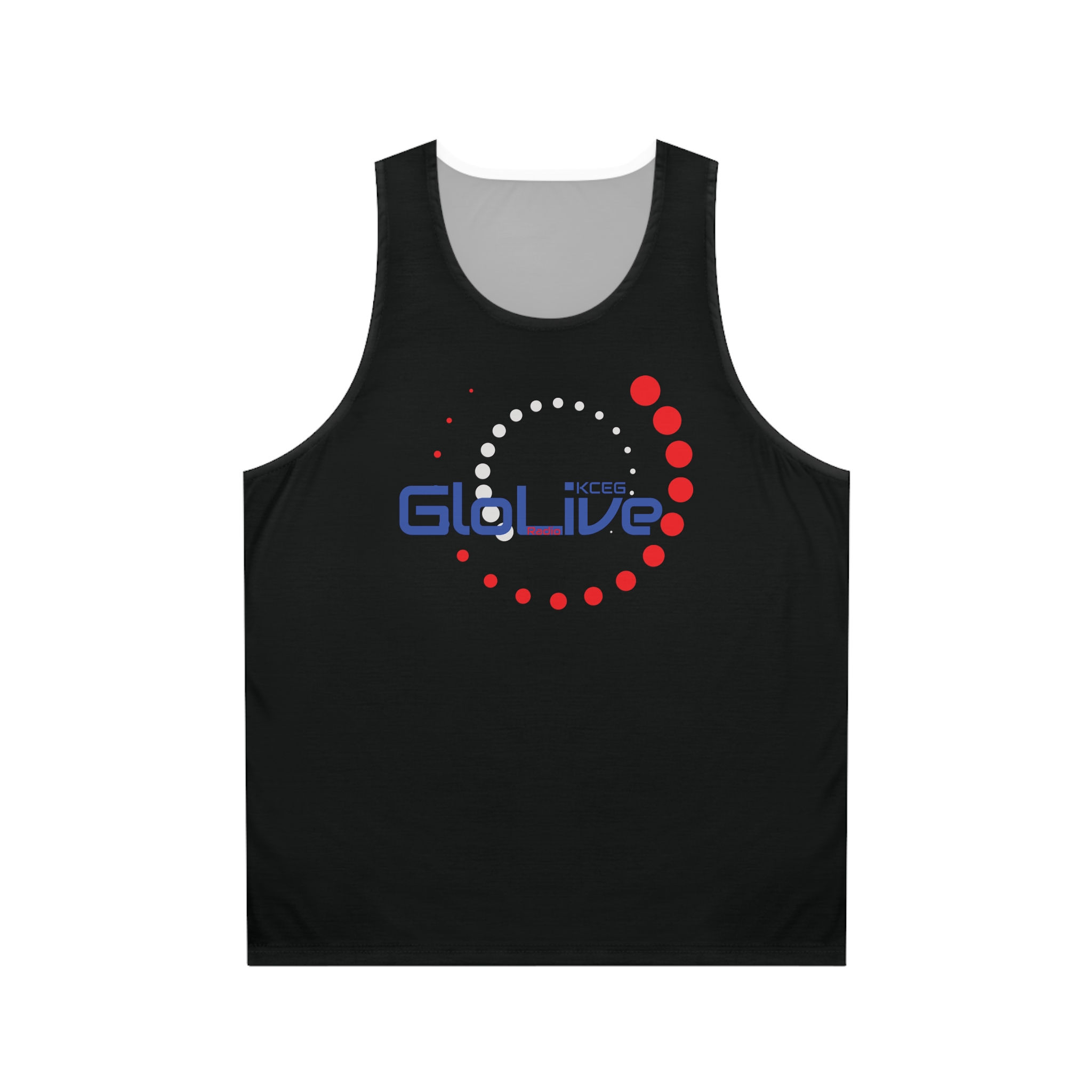 Black/Blue/Red Unisex Tank Top (AOP)