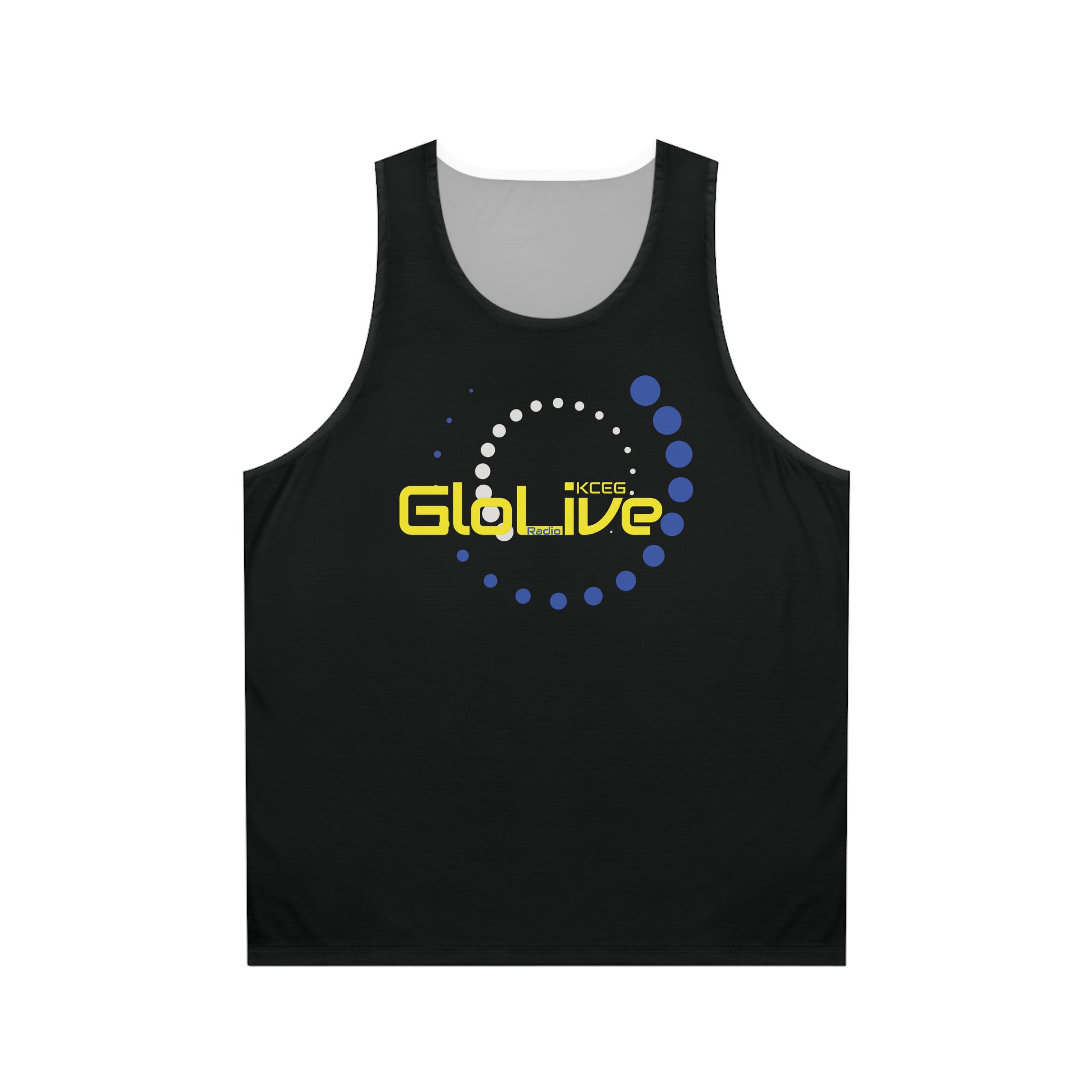 Black/Yellow/Blue Unisex Tank Top (AOP)