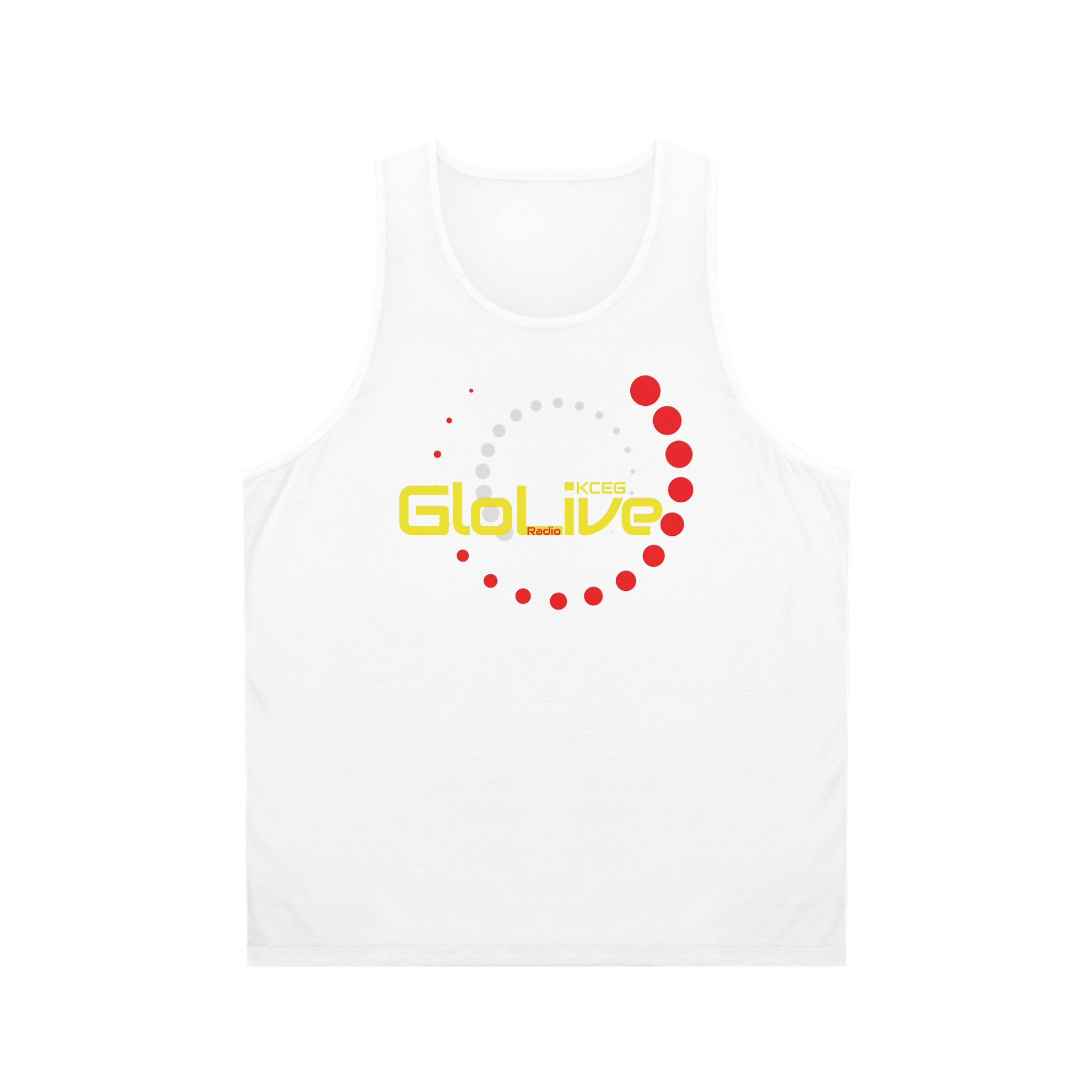 White/Yellow/Red Unisex Tank Top (AOP)