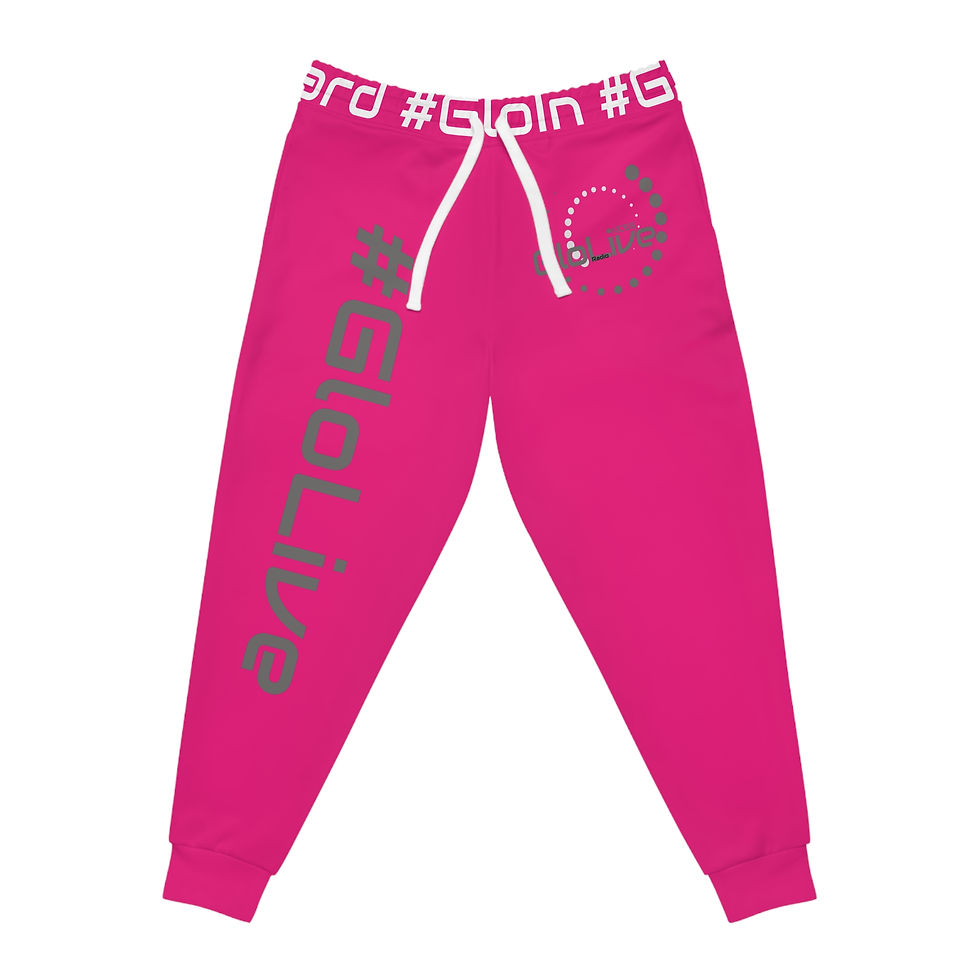 Pink Athletic Joggers (AOP)